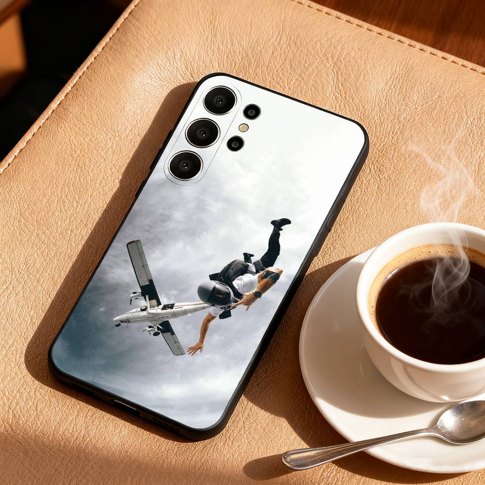 W-Wingsuit F-Freedom Phone Case For Samsung S26,S25,24,23,22,30,21,10,9,Ultra,Plus,Lite,FE Soft Black Case