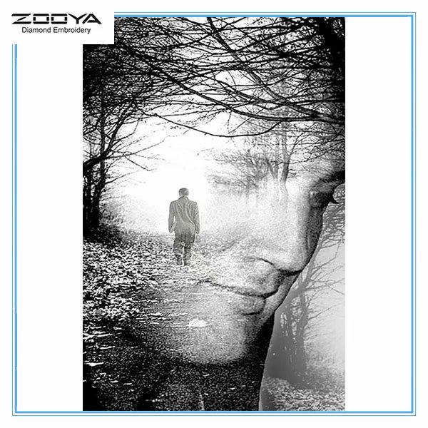 

ZOOYA 3D Алмазная вышивка Картина Вышивка крестиком Круглый горный хрусталь Картина Человек
