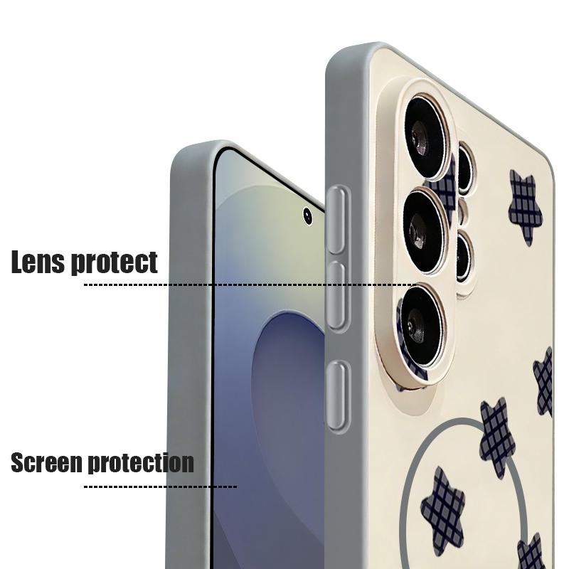 Lucky Stars Planet Pattern Case For Samsung Galaxy S26 Ultra S25 Edge S24 Plus S23 FE S22 A17 A54 A55 A56 A57 5G Magnetic For Magsafe Matte Cover