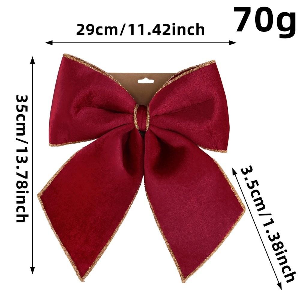 Red Green Christmas Bowknot Handcrafted Christmas Tree Decorations  Christmas Gift