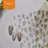 Tomoni Retro Metal Floral Nail Art Stickers - Exquisite Hot Stamping Ornaments