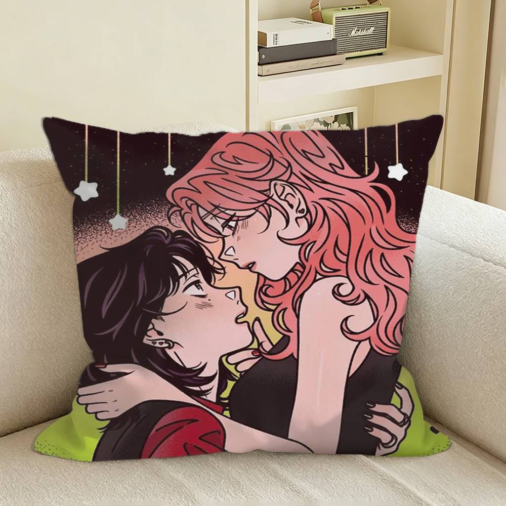MMitsuki Green Yuri AAya OOosawaS Square Sofa Pillow Cover Solid Color Living Room Home Decor Cushion Case