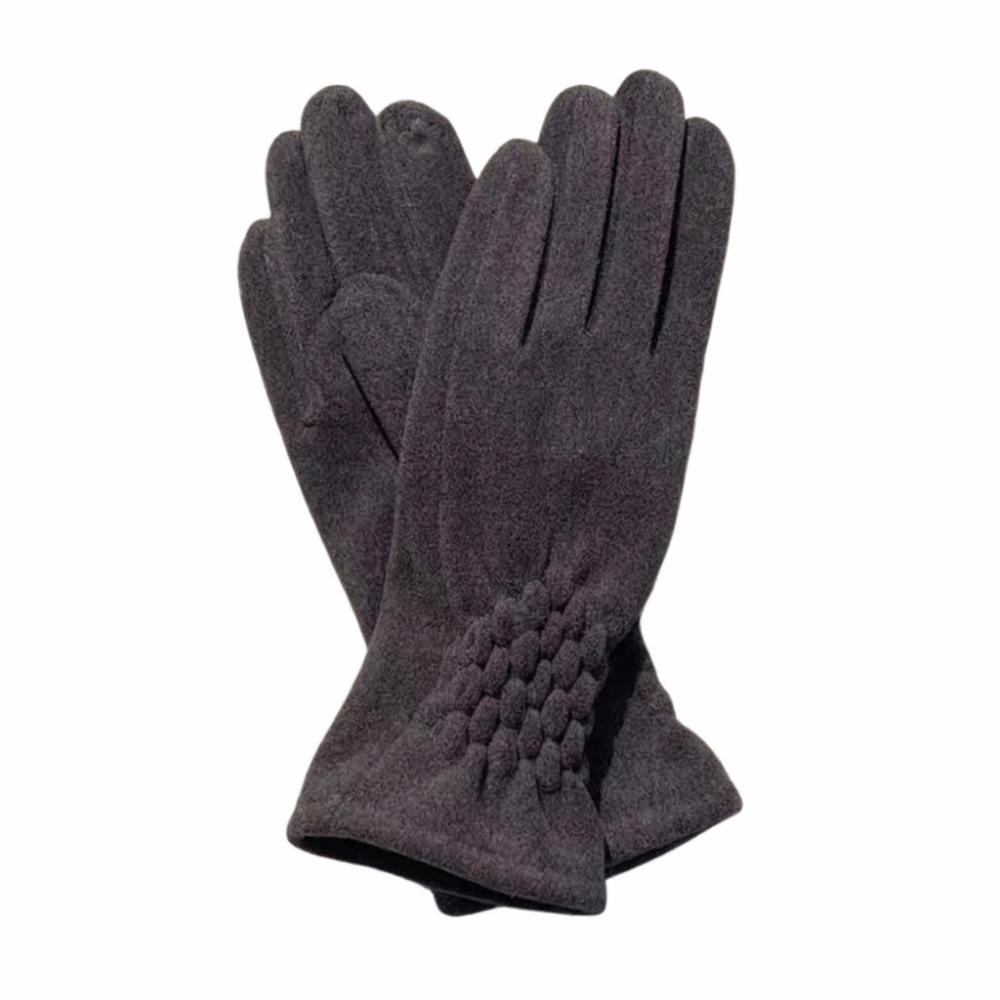 Solid Color Gloves Thickened Winter Mittens Temperament Suede Velvet Gloves Women
