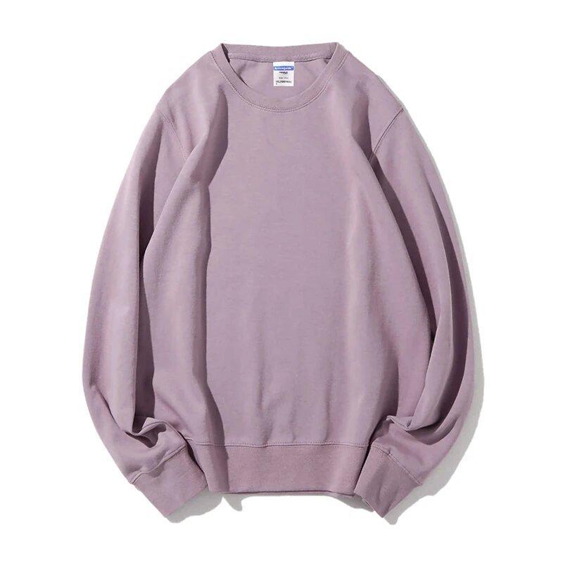 Cross-border round neck healthy cotton casual sweater pullover loose top printed logo trendy fashion long sleeve T-shirt autumn