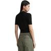 Calvin Klein Minimalist Square Logo Grid Polo Short Sleeve Knit Top Women tops Space-Black J222971-BEH