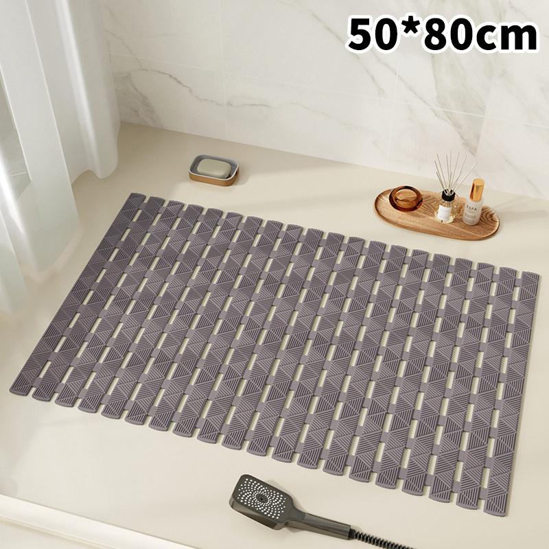 Non Slip Soft Bath Shower Mat With Textured Grip And Fast Drain Holes Perfect For Bathroom Tub Wet Floor Daily Use