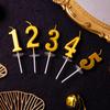 Gold Number Birthday Candles for Baby's First Birthday Cake Decoration Party Dessert Toppers