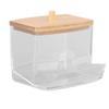 Sturdy Durable Cotton Swab Box Transparent High Smoothness Cotton Swab Container Multipurpose Portable Cotton Swab Holder