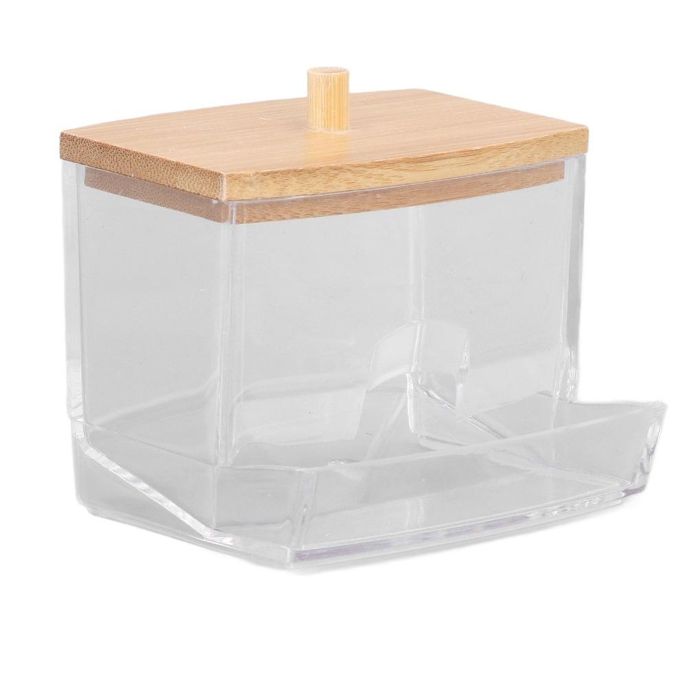 

Sturdy Durable Cotton Swab Box Transparent High Smoothness Cotton Swab Container Multipurpose Portable Cotton Swab Holder