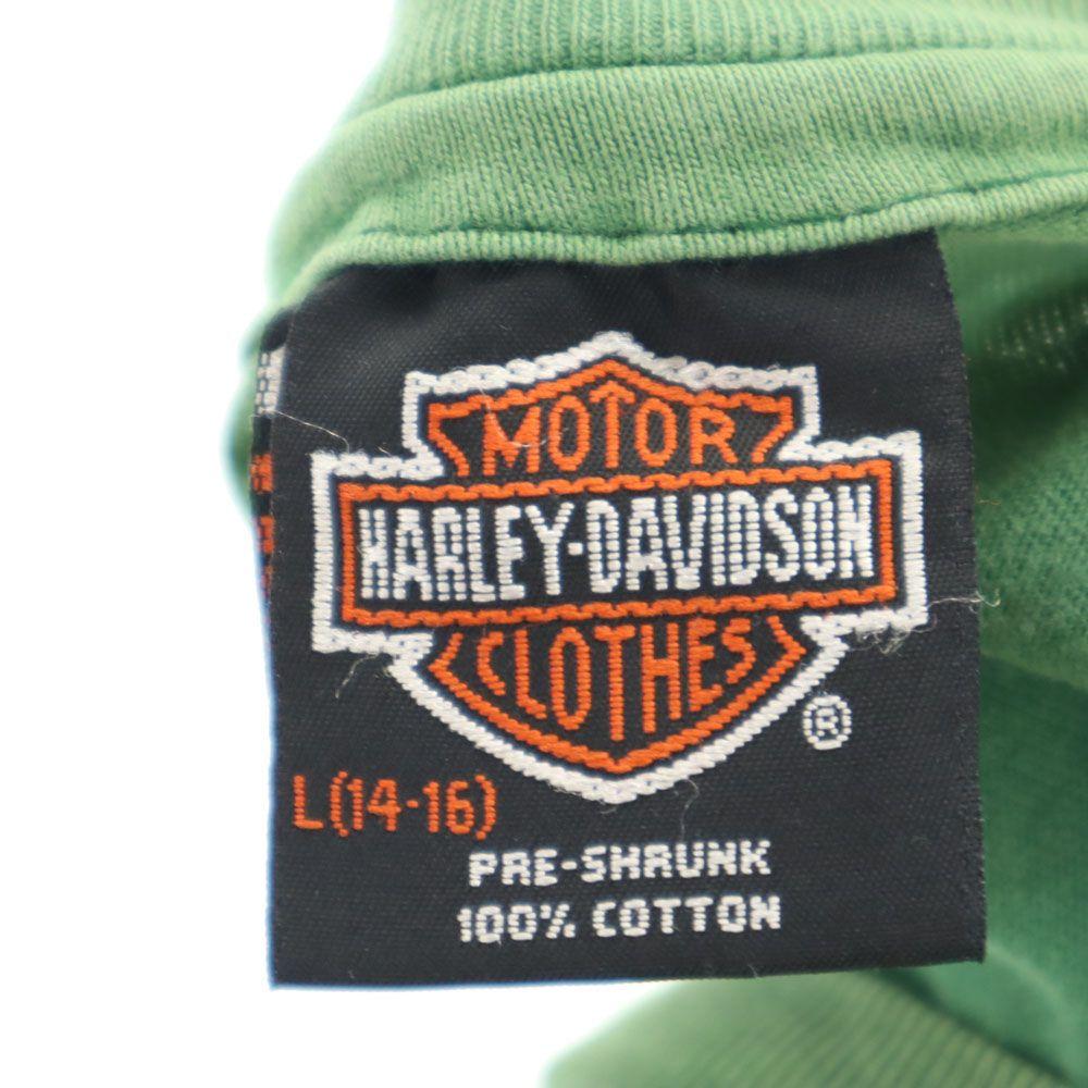 HARLEY DAVIDSON 90s Made in USA Old Short sleeve T-shirt L 14-16 Kid's Used