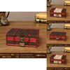 Vintage Wooden Storage Box With Lock For Jewelry Cosmetics Home Office Decor