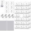 Ouligay 42PCS Mini Light Clips Clear Adhesive Light Hooks for Indoor String Lights Damage Free Acrylic Cable Clips for Wires On Wall Patio Porch