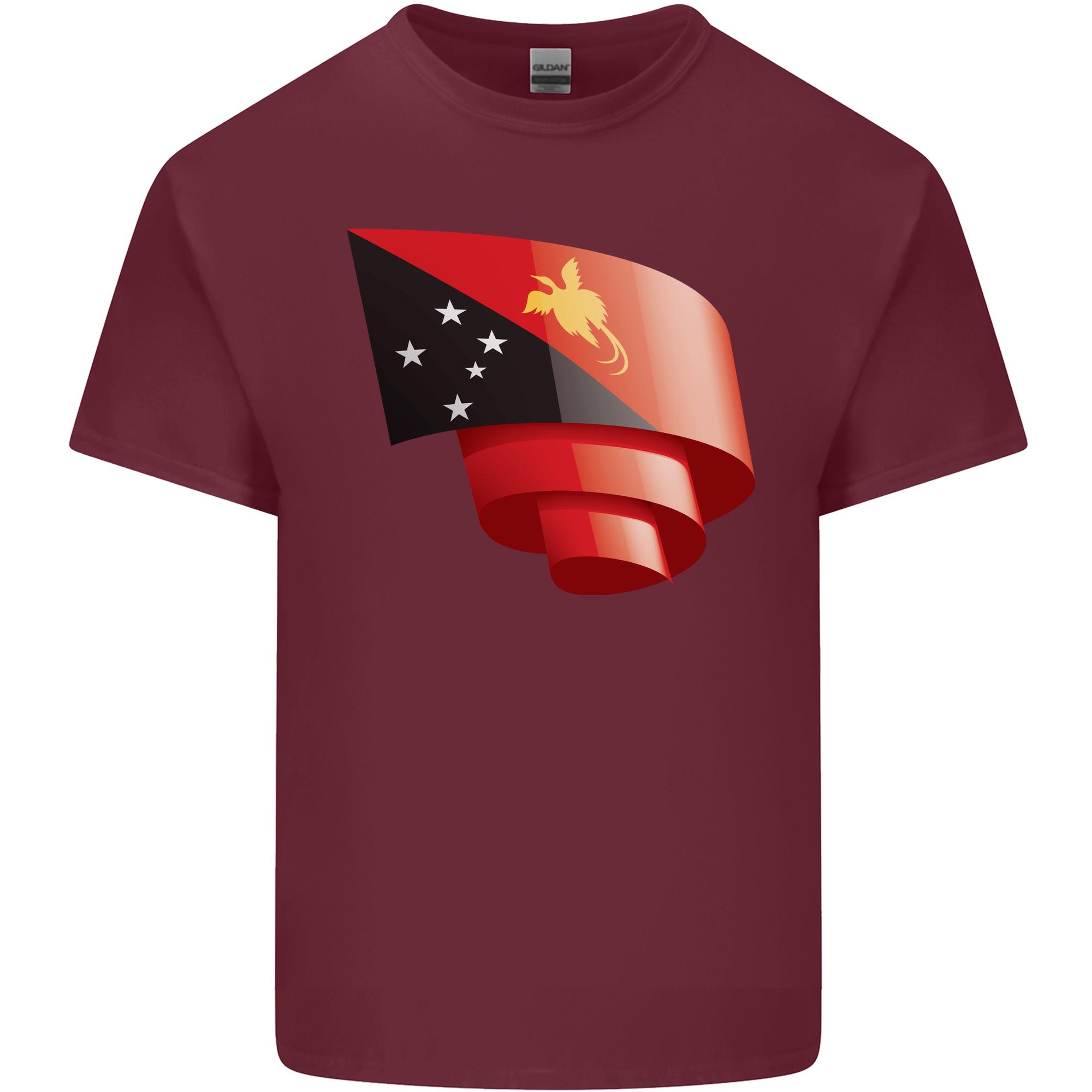Curled Papua New Guinea Flag Day Football Unisexs Light Cotton TShirt S