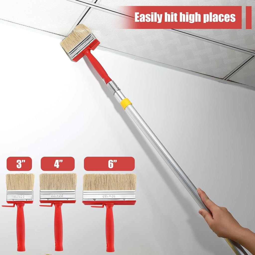 3 Piezas Brochas de Pintar y Sellador para Madera Cepillo Resistente Brochas de Pintar para Paredes Aplicador para Pintar Teñir Cubierta Valla,