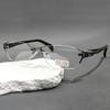 Brand High Definition Presbyopia Glasses Frame Men Women Rimless Prescription Square Eyeglasses Reading Eyeglasses