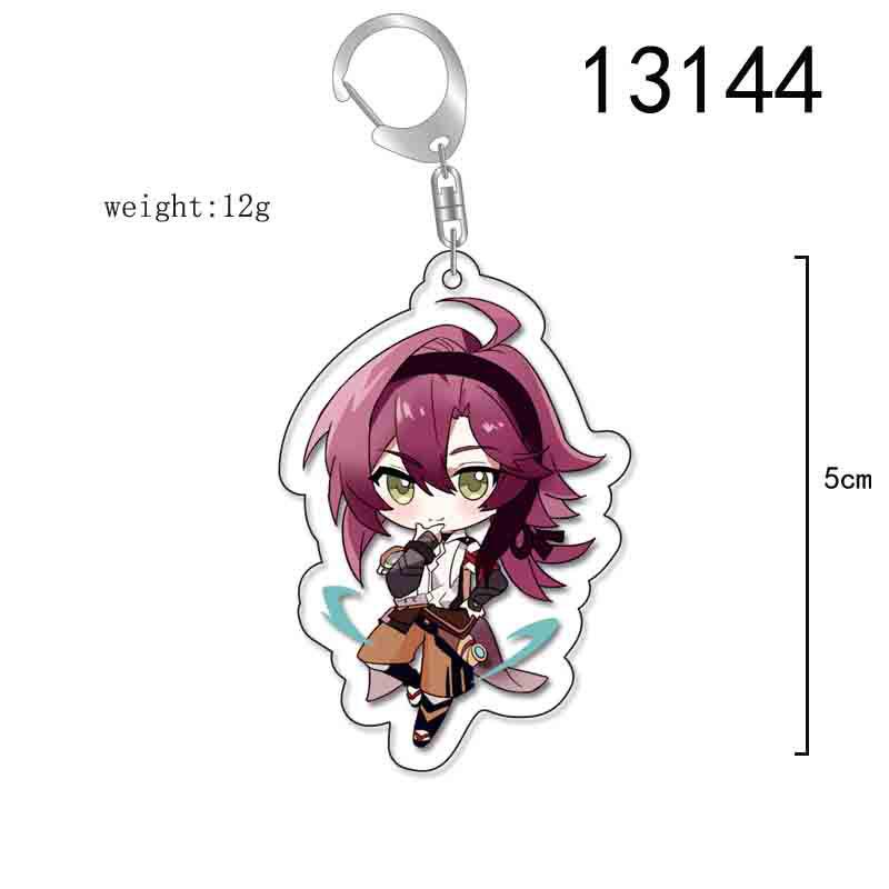 Genshin Impact Traveler & Klee Acrylic Keychain Pendant - Scaramouche Wanderer Game Merchandise. Height 55mm