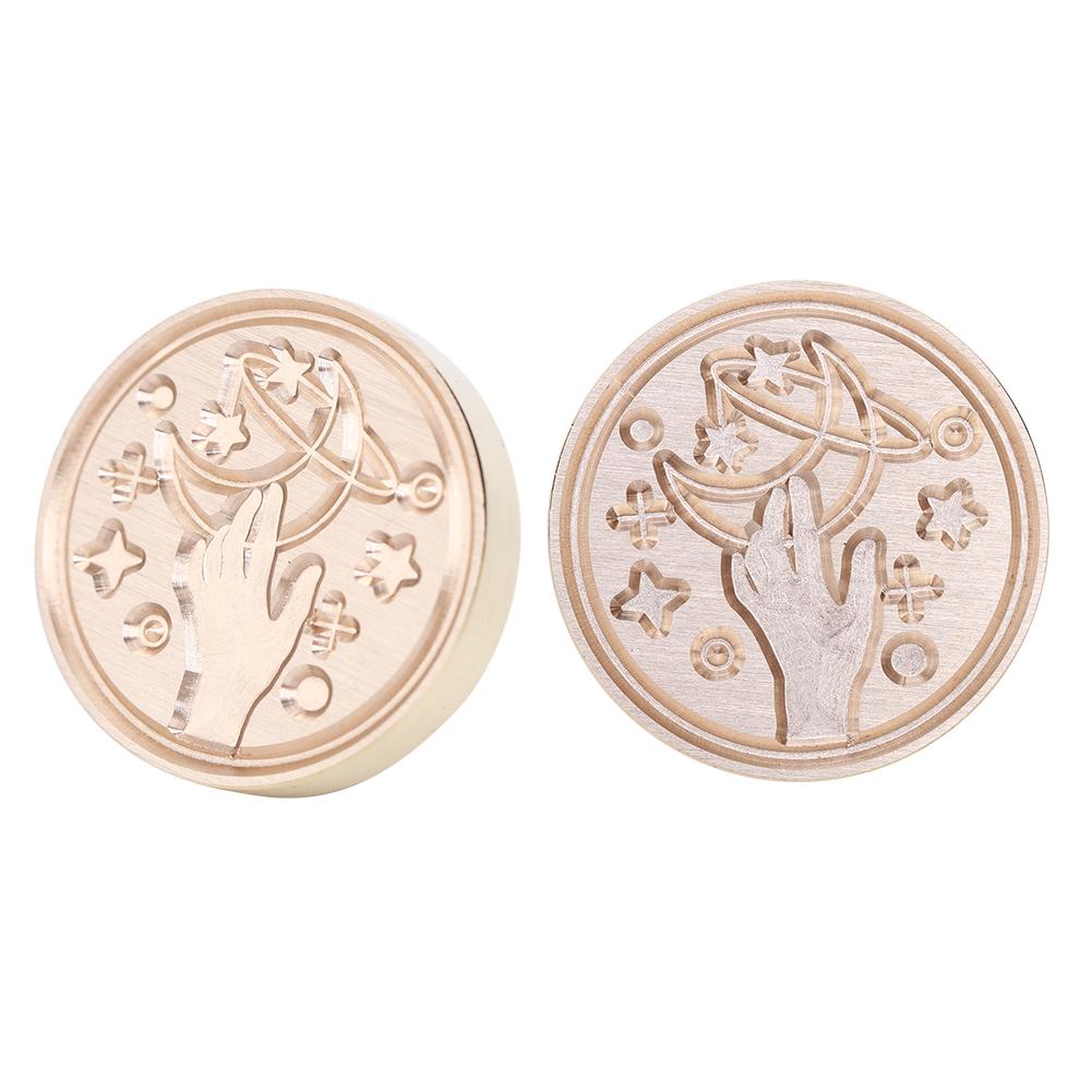 Selo de cera de céu estrelado retrô cabeça de carimbo de fogo tinta para cartão faça você mesmo envelopes selos