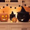 Pumpkin Decorations Halloween Knitted Pumpkin Statue Decorative Festive Crochet for Hallway Party Bedroom Home Festival Holiday