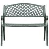 Vidaxl Garden Bench, 102 Cm, Cast Aluminum, Green
