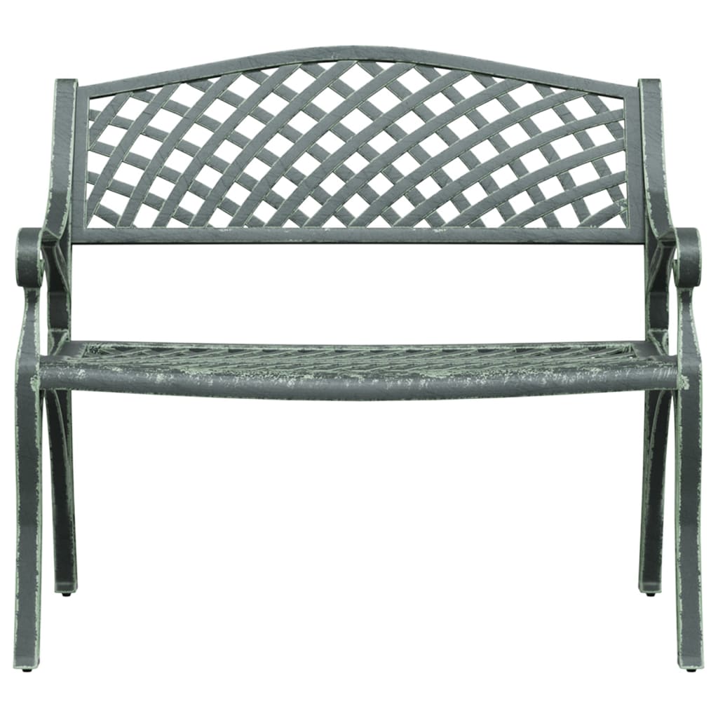 Vidaxl Garden Bench, 102 Cm, Cast Aluminum, Green