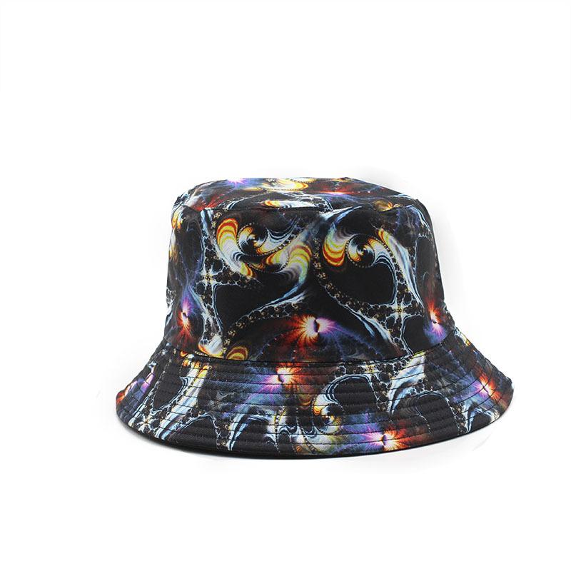 Ins Plant Print Pattern Fisherman'S Hat Children Spring And Summer Outdoor Sun Protection Visor Men'S Pot Hat