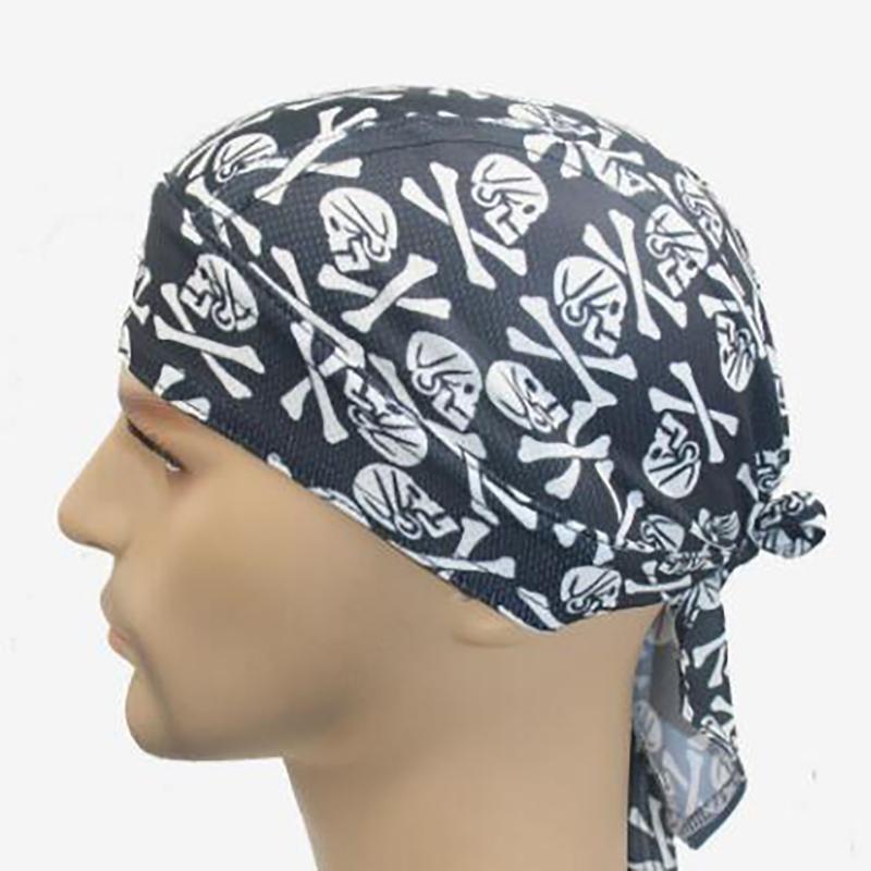 Radfahren Totenkopf Piratenkappe Hut Bandana Kopfwickel Atmungsaktive Helmfutter Schweißabweisend UV Sport Stirnband Schal für Männer und Frauen