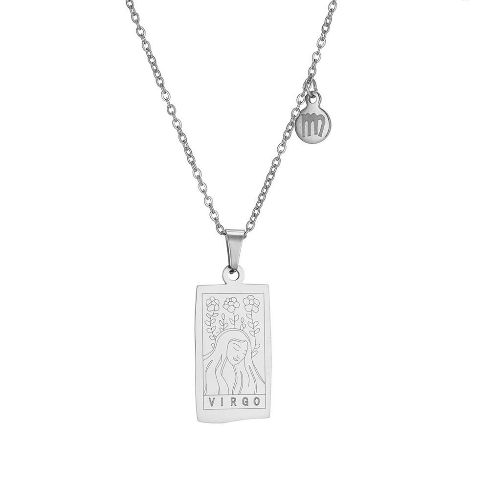 Zodiac Beautifully Crafted Pendant Necklace In Glamorous Gold And Silver For Lovers Astrology