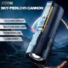 Superhelle LED-Taschenlampe 300M Weitwurf Typ-C Wiederaufladbare Taschenlampe Tragbarer Scheinwerfer 18650 Batterielampe Powerbank Laterne