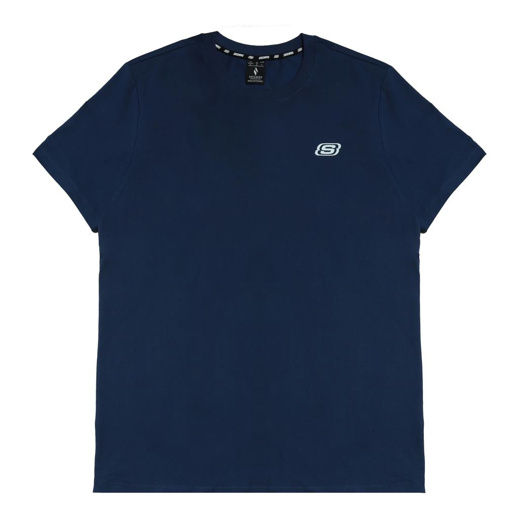 Skechers Versatile Comfortable Pure Cotton Sports Casual Trendy Soft Breathable Short Sleeve T-Shirt Men tops Navy-Academy-Blue RF-L121M173-02MZ