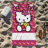 Hello Kitty Kids Beach Towel, Cute Cartoon Pool Bath Towel, Soft Absorbent Girls Summer Towel, Birthday Gift Flat Print