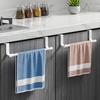 No Drill Hanging Towel Rack For Kitchen Stainless Steel Over Cabinet Door Storage Organizer For Dishcloth Gloves Sponge Holder