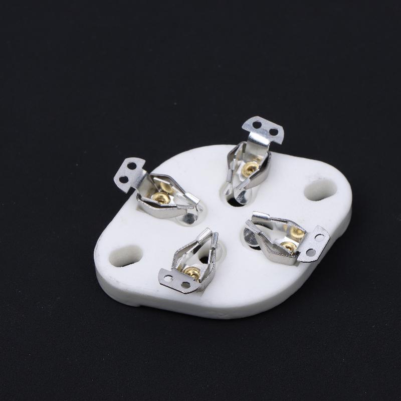 4Pin Ceramic Tube Socket for 300B 811A 572B Reliable Audio Tube Base For Chassis Mount Hifi Amplifier Replace GZC4-1