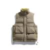 ACU Unisex Stand Collar Down Vest: Warm Workwear with Pockets for Autumn/Winter