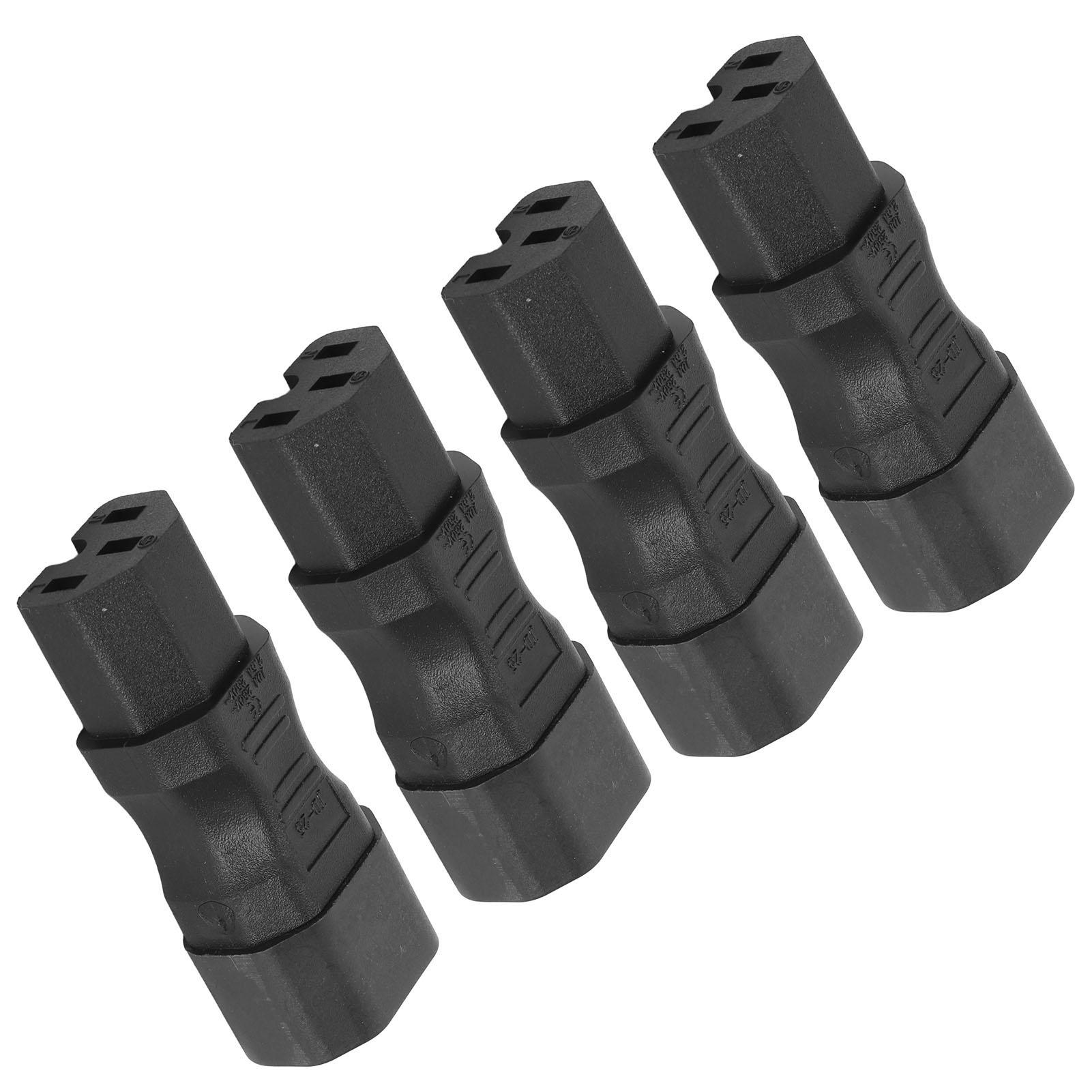 

4 шт. Адаптер питания IEC320 C14 - IEC320 C15 Разъем адаптера питания IEC320 C14 - C15 для ноутбука PDU Сервер ИБП Розетка