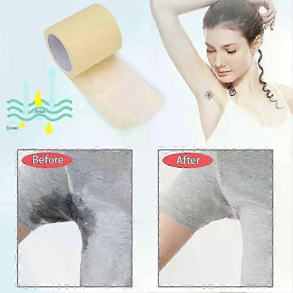 Portable 1Roll Disposable Armpit Sweat Pads Absorbing Underarm Antiperspirant Transparent Keep Dry Sticker Prevent Deodorant New Arrival