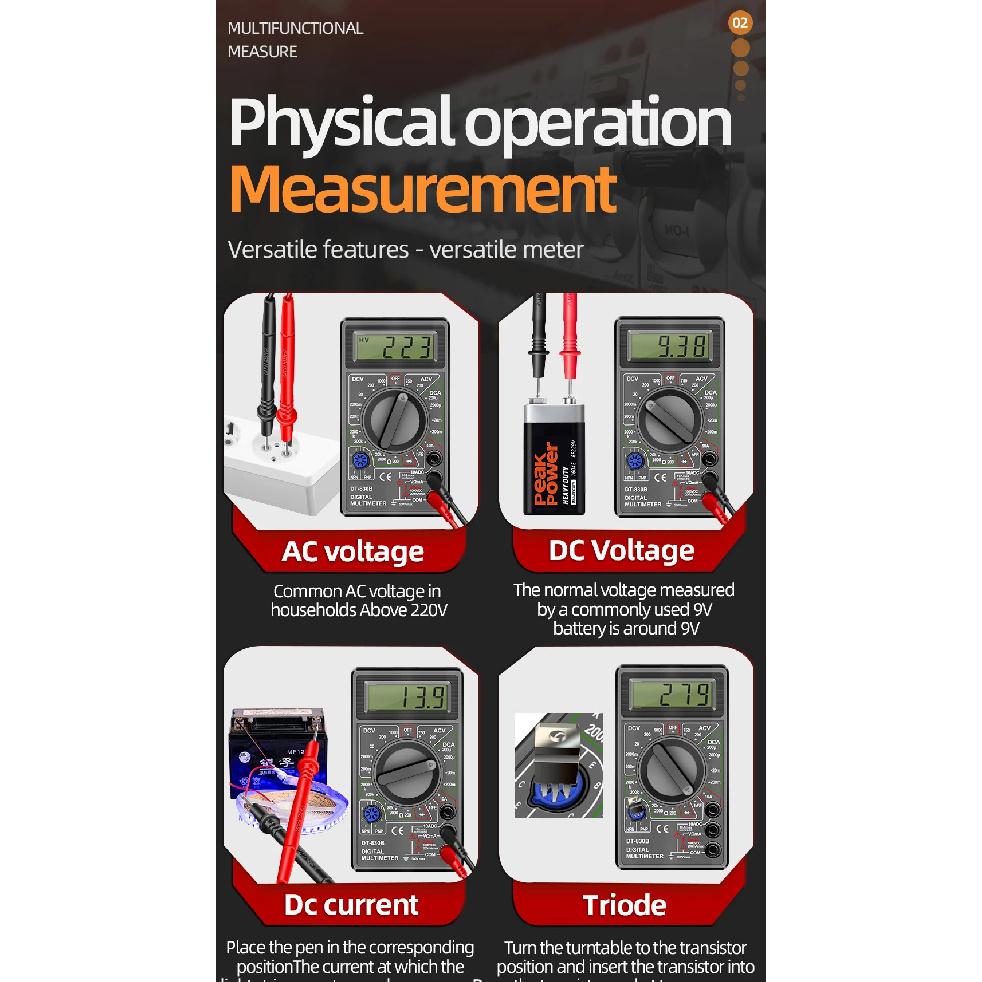 ANENG DT830B Digital Multimeter + BT167 Battery Tester Combo 1999 Counts AC DC Voltage Current Resistance Tester Tool Set