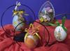 TG60437 Standing Acrylic Egg, Plastic Egg 12cm, for Decorating, Easter Decorations