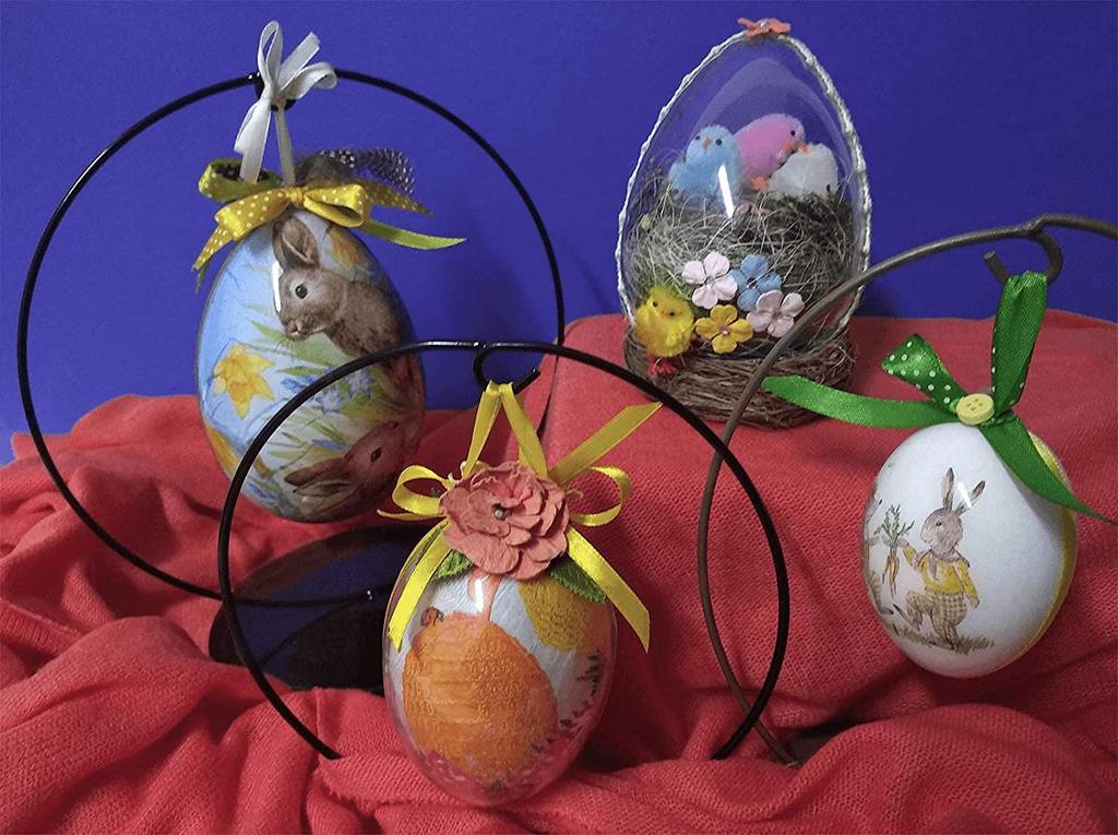 TG60437 Standing Acrylic Egg, Plastic Egg 12cm, for Decorating, Easter Decorations