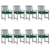 Maison Exclusive - Chaises de jardin et coussins lot de 8 Bois acacia solide Gris