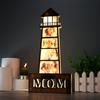 Personalized Lighthouse Photo Night Light Custom Family Picture Frame Light Acrylic Photo Lamp Gifts for Birthday Mom from Daughter Son(Style 11)