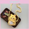 Adorable Yellow Knitted Animal Crossbody Bag For Boys And Girls Perfect For Preschool Use