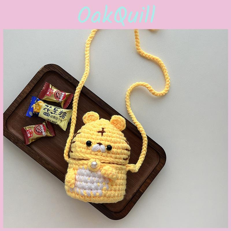 Adorable Yellow Knitted Animal Crossbody Bag For Boys And Girls Perfect For Preschool Use