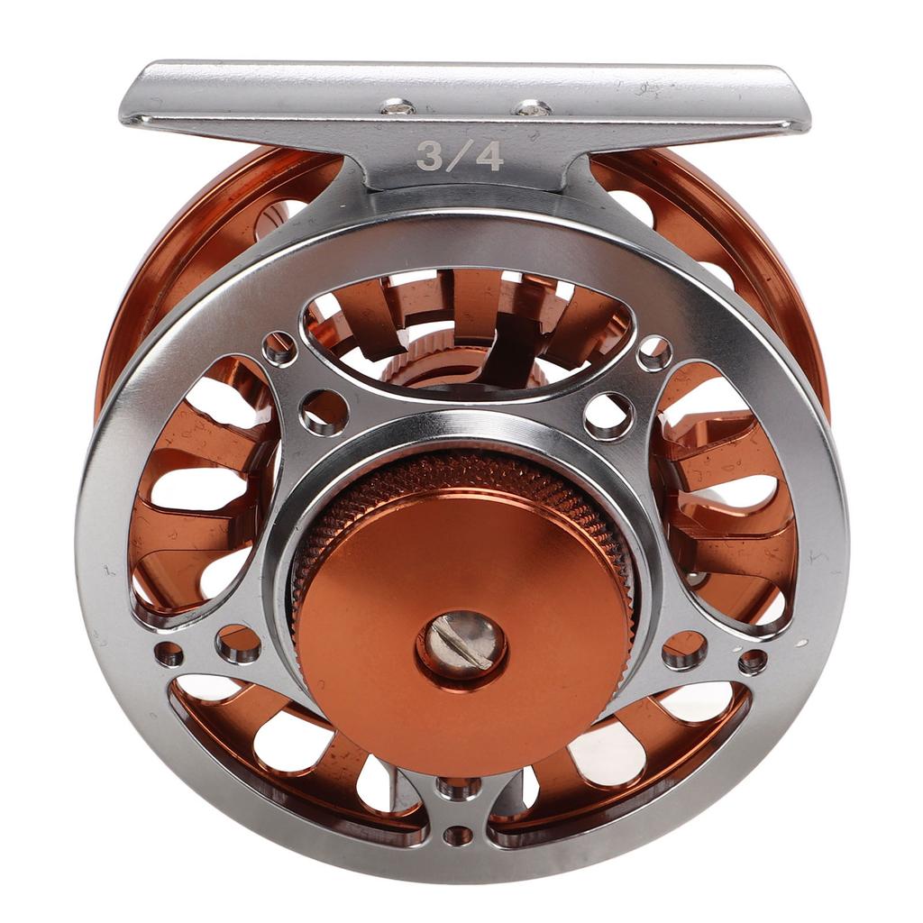 Fly Fishing Reel Efficient Braking 3 Bearings 2 Colors Adjustment CNC Processing 3 4 Fly Reel for Outdoor Fishing