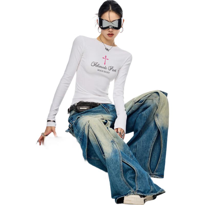 ICH MODE American Cross Slim Fit Long Sleeve T-Shirt S