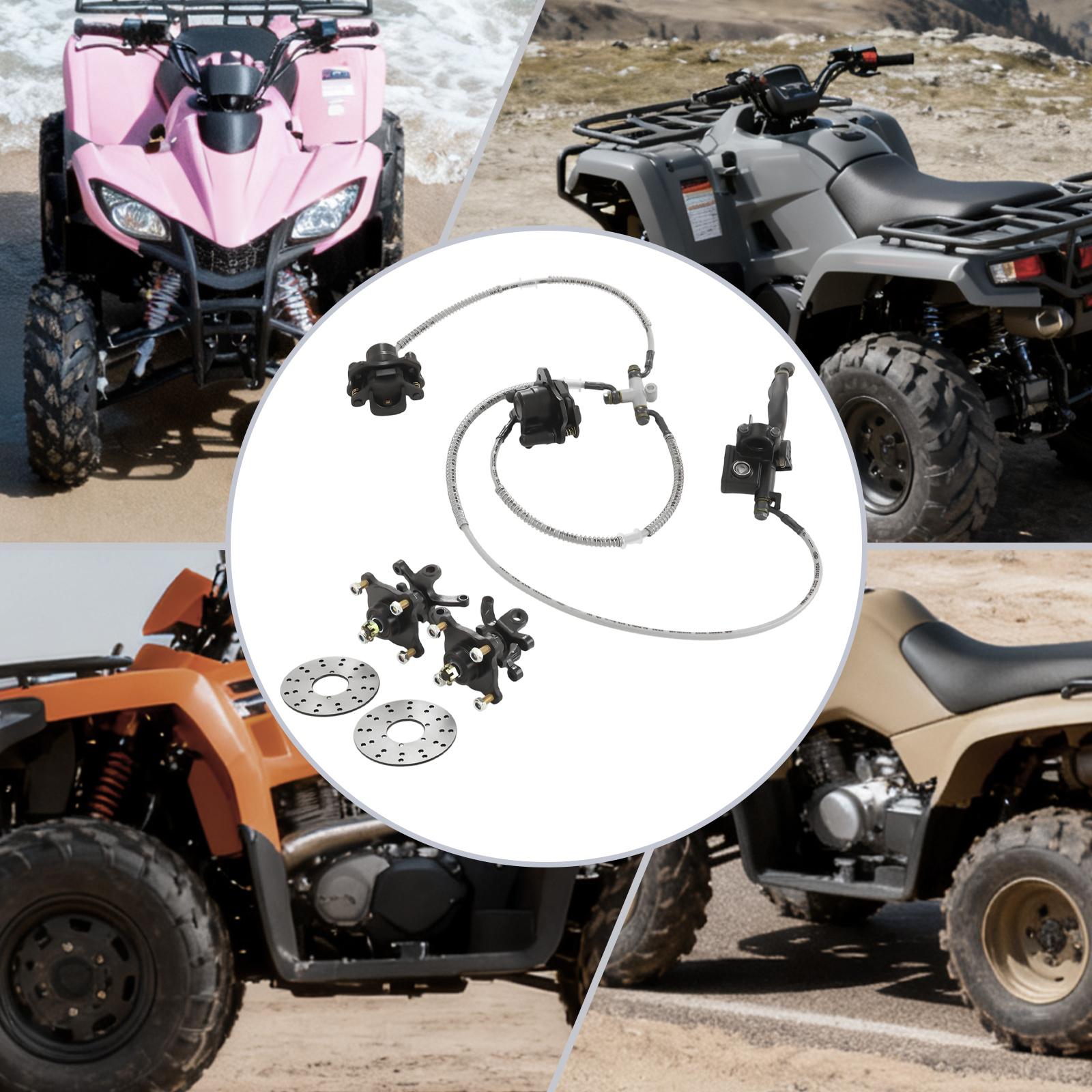 

Super Compatible 125-250CC ATV, Front Steering Knuckle Assembly Kit, Includes High-Performance Caliper & Vented Disc Brake Rotor чёрный