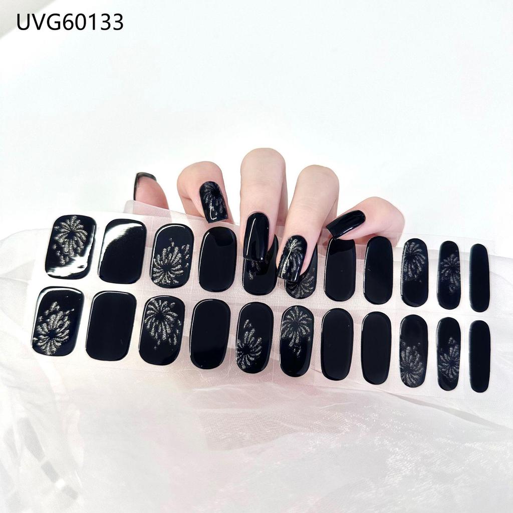 Transparent Nude UV Gel Nail Art Stickers: Semi-Cured, Semi-Baked Manicure Sheets