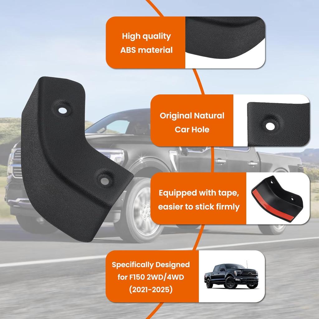 Mud Flap Delete Compatible With Ford F150 2WD/4WD -2026, Mud Guards Mudflaps Delete Compatible With Ford F150 Accessories -2026