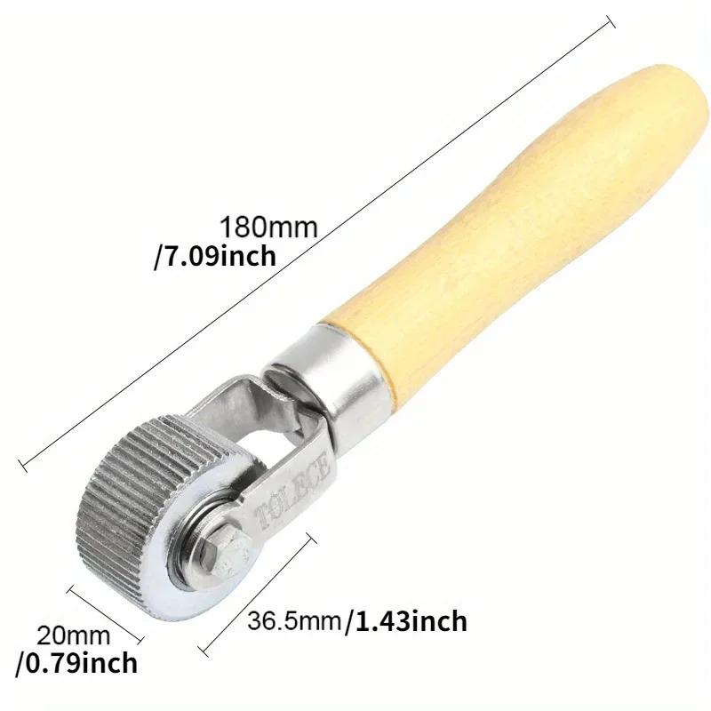 Wooden-Handled Car & Motorcycle Tire Repair Kit Roller Auto Patch Wheel Fixing Tool Essential Car Accessories