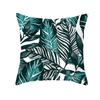 Tropical Decoration Print Cushion Cover Polyester Green Plant Throw Pillow for Sofa/Home Decorative Pillowcase