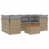 VidaXL Salon de jardin avec coussins 7 pcs beige résine tressée 3223497